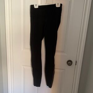 lululemon athletica Black Pants with mesh details